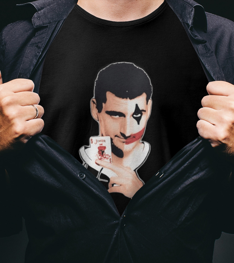Joker Face Nikola Jokic Playing Card Denver Nuggets T-Shirt