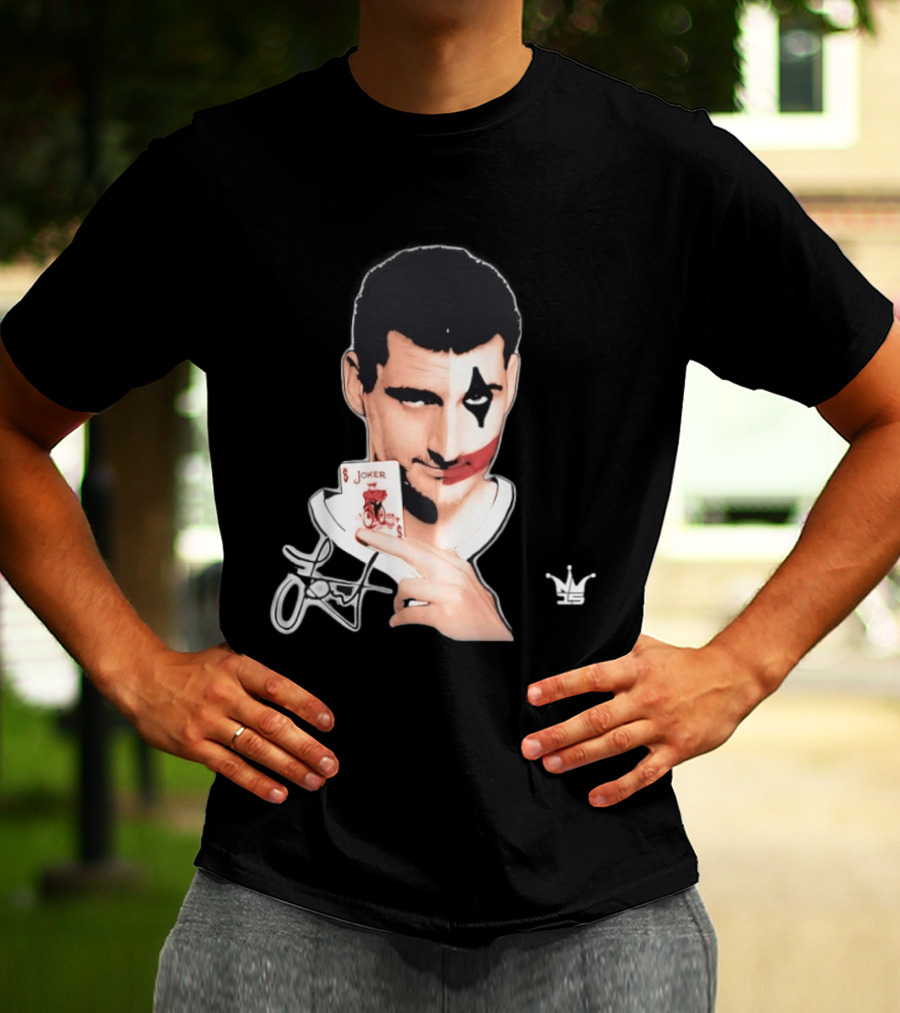 Joker Face Nikola Jokic Playing Card Denver Nuggets T-Shirt