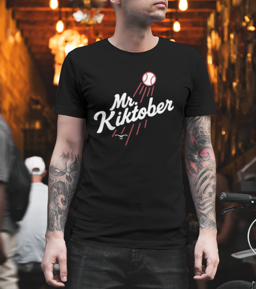 Kiké Hernández Mr Kirktober Los Angeles Dodgers Baseball T-Shirt