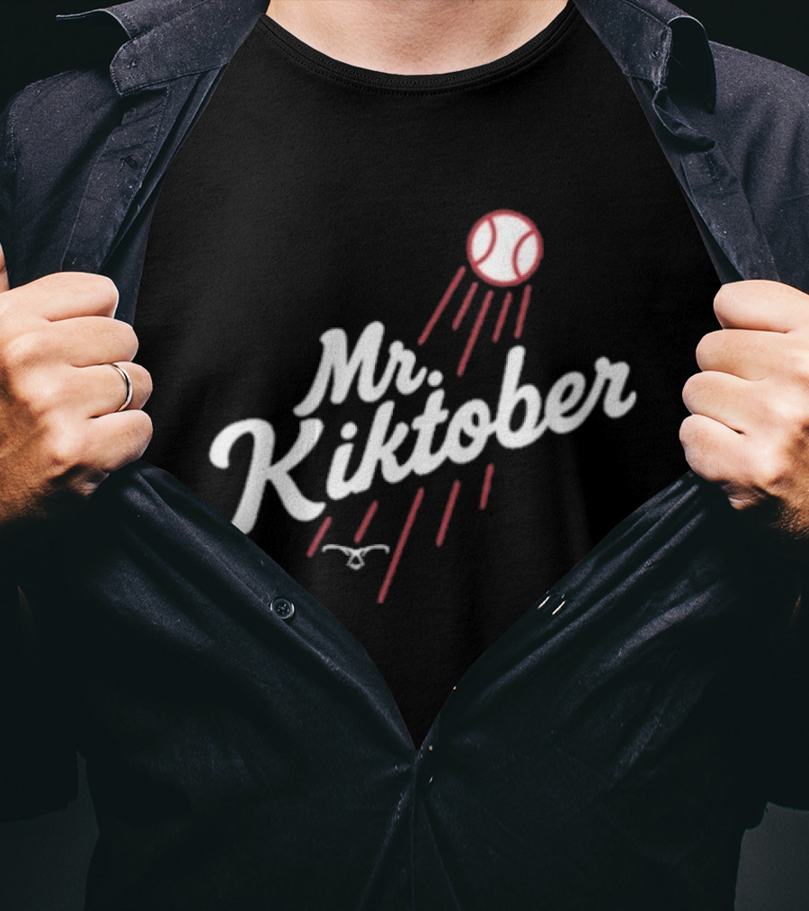 Kiké Hernández Mr Kirktober Los Angeles Dodgers Baseball T-Shirt
