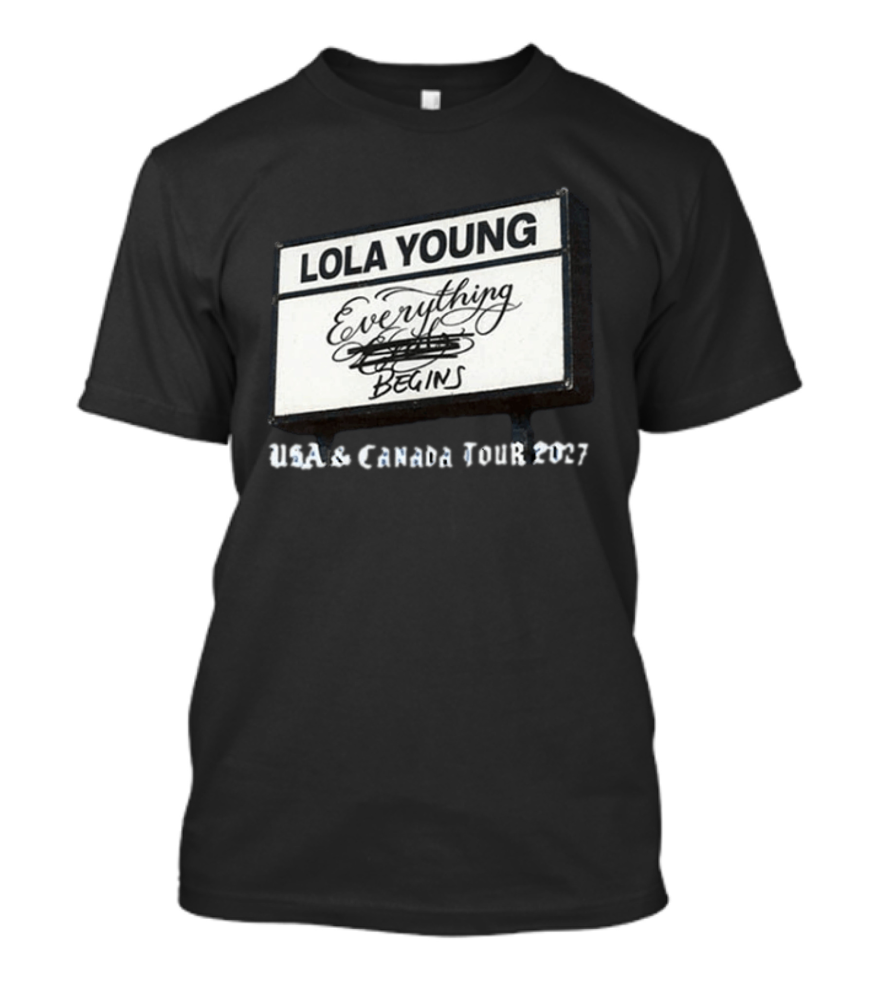 Lola Young Everything Begins USA Canada Tour 2027 T-Shirt