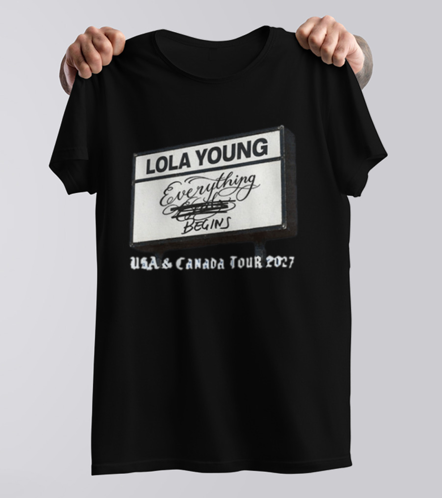 Lola Young Everything Begins USA Canada Tour 2027 T-Shirt