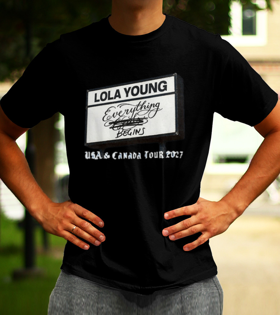 Lola Young Everything Begins USA Canada Tour 2027 T-Shirt