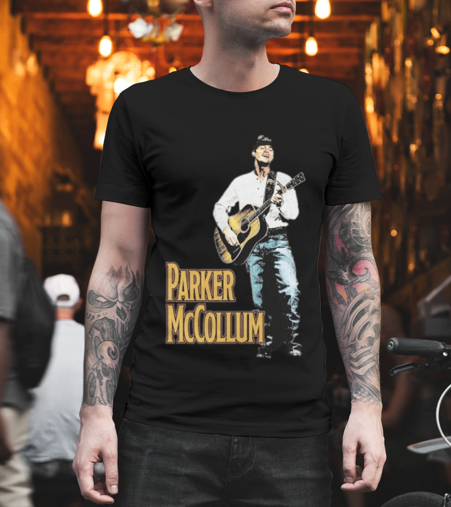 Parker McCollum Acoustic Performance Deluxe Guitar Photo T-Shirt