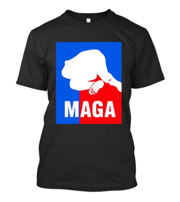 MAGA Political Parody Silhouette Red And Blue T-Shirt