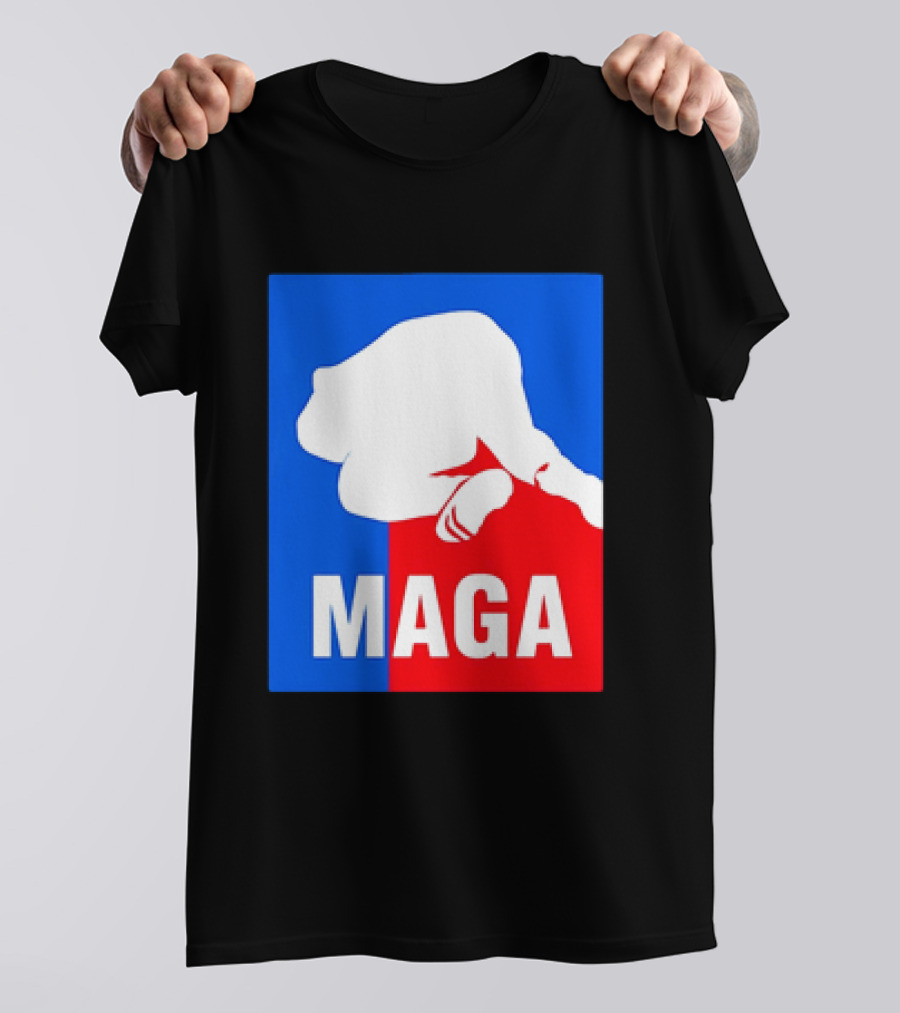 MAGA Political Parody Silhouette Red And Blue T-Shirt