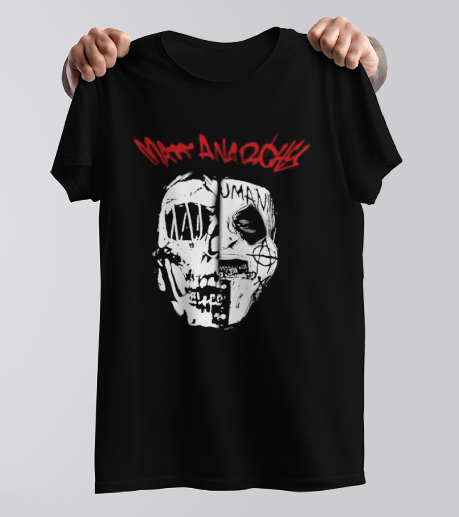Matt Anarchy White Duality Mask T-Shirt