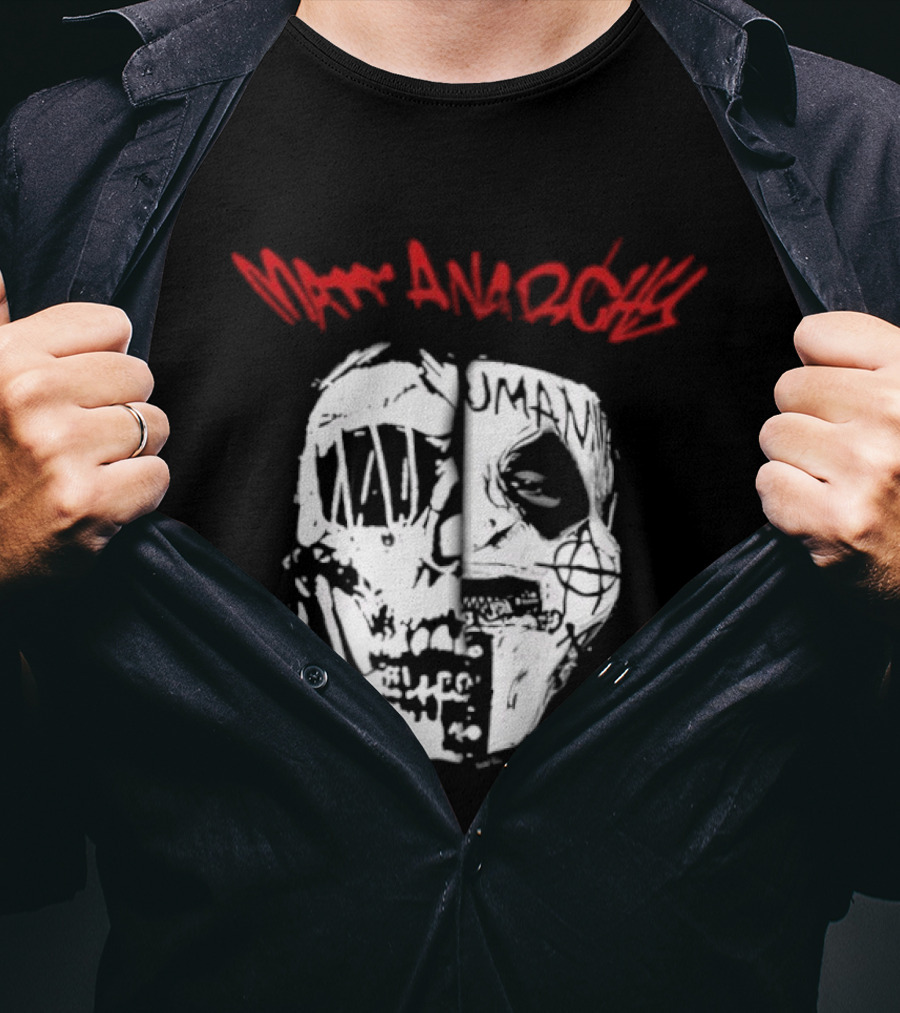 Matt Anarchy White Duality Mask T-Shirt