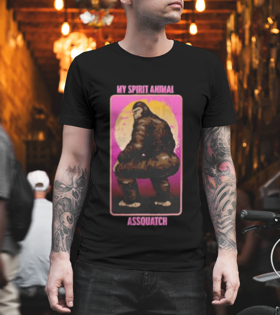 My Spirit Animal Assquatch Gorilla Twerking Retro Humorous T-Shirt