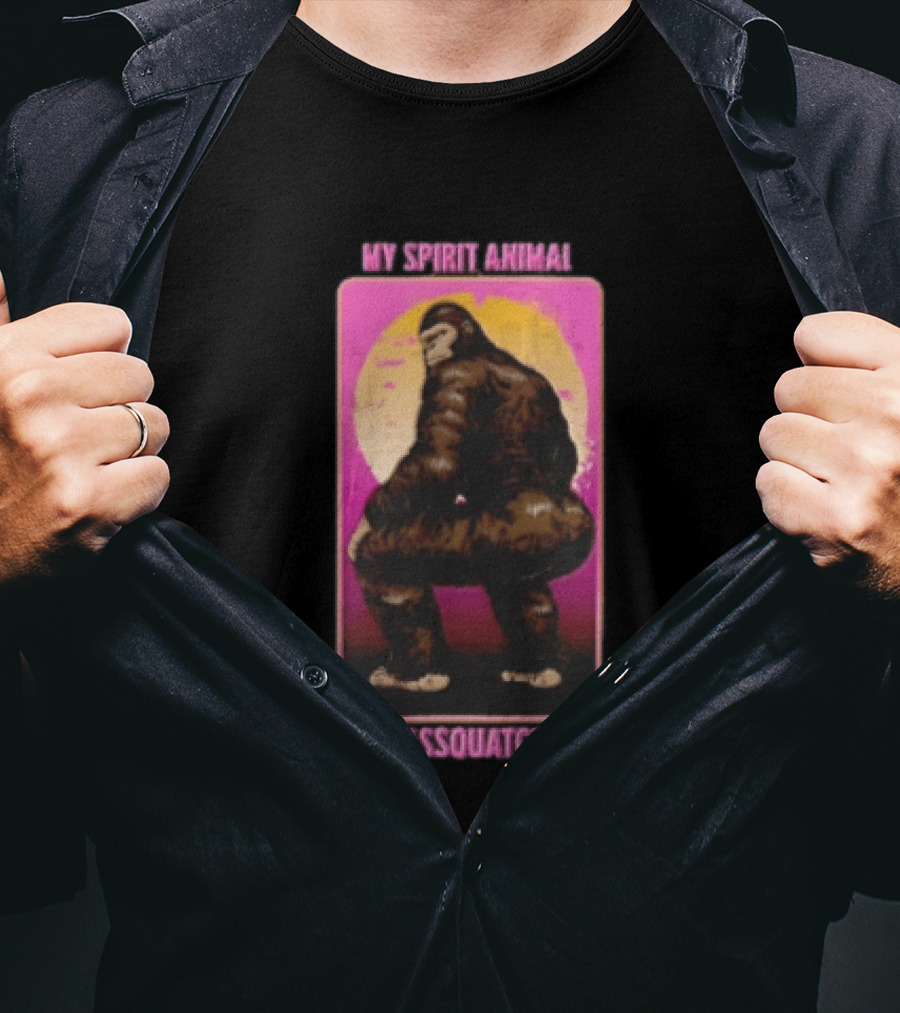 My Spirit Animal Assquatch Gorilla Twerking Retro Humorous T-Shirt