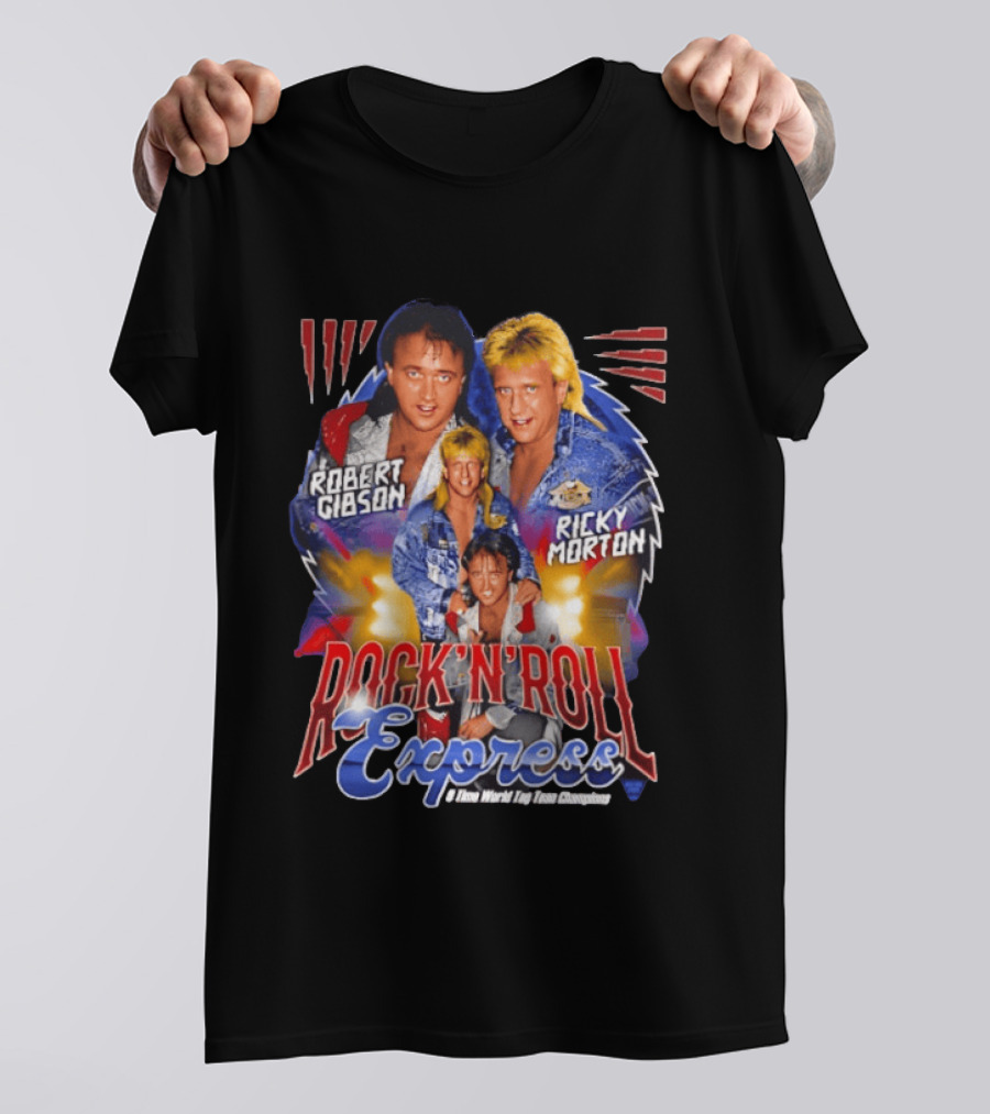 Robert Gibson Ricky Morton Rock N Roll Express Two Time World Tag Team Champions T-Shirt