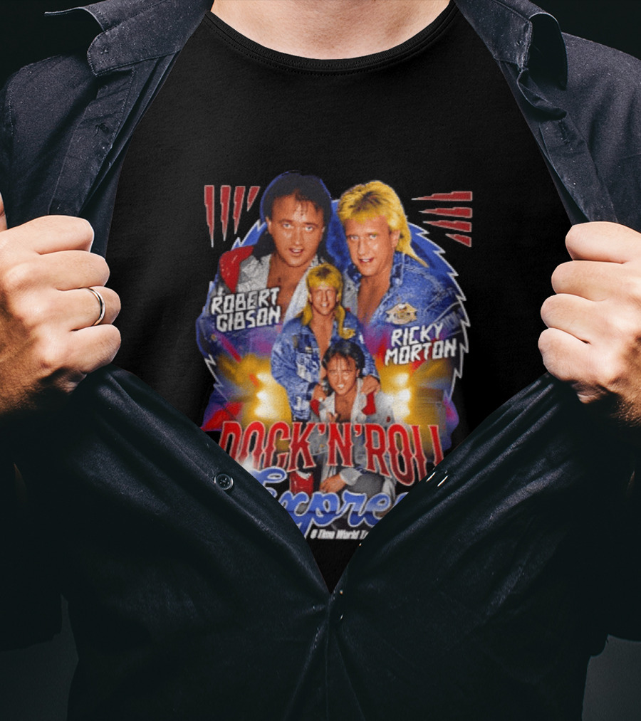 Robert Gibson Ricky Morton Rock N Roll Express Two Time World Tag Team Champions T-Shirt