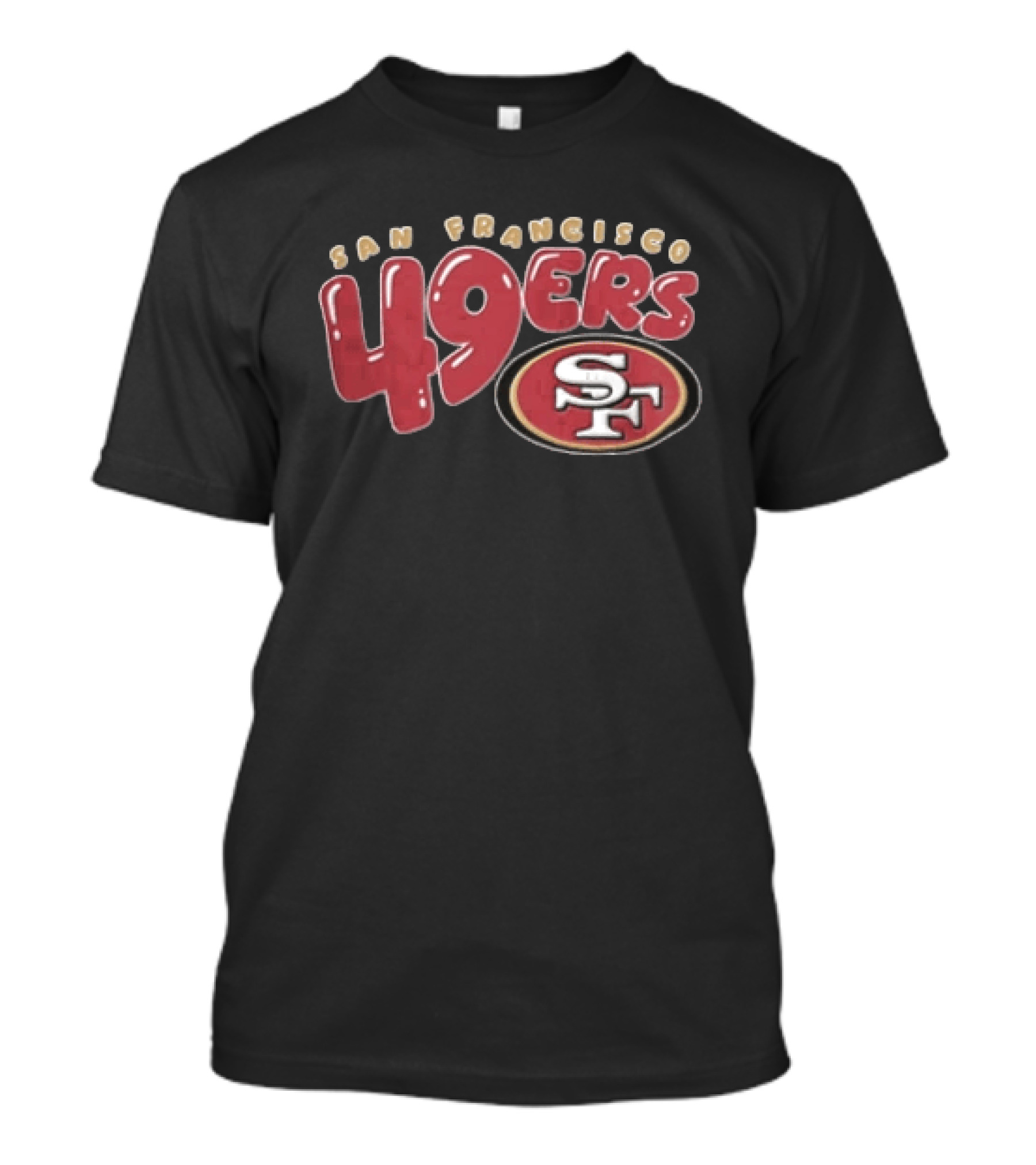 San Francisco 49ers 49 Bubble Lettering Team SF T-Shirt