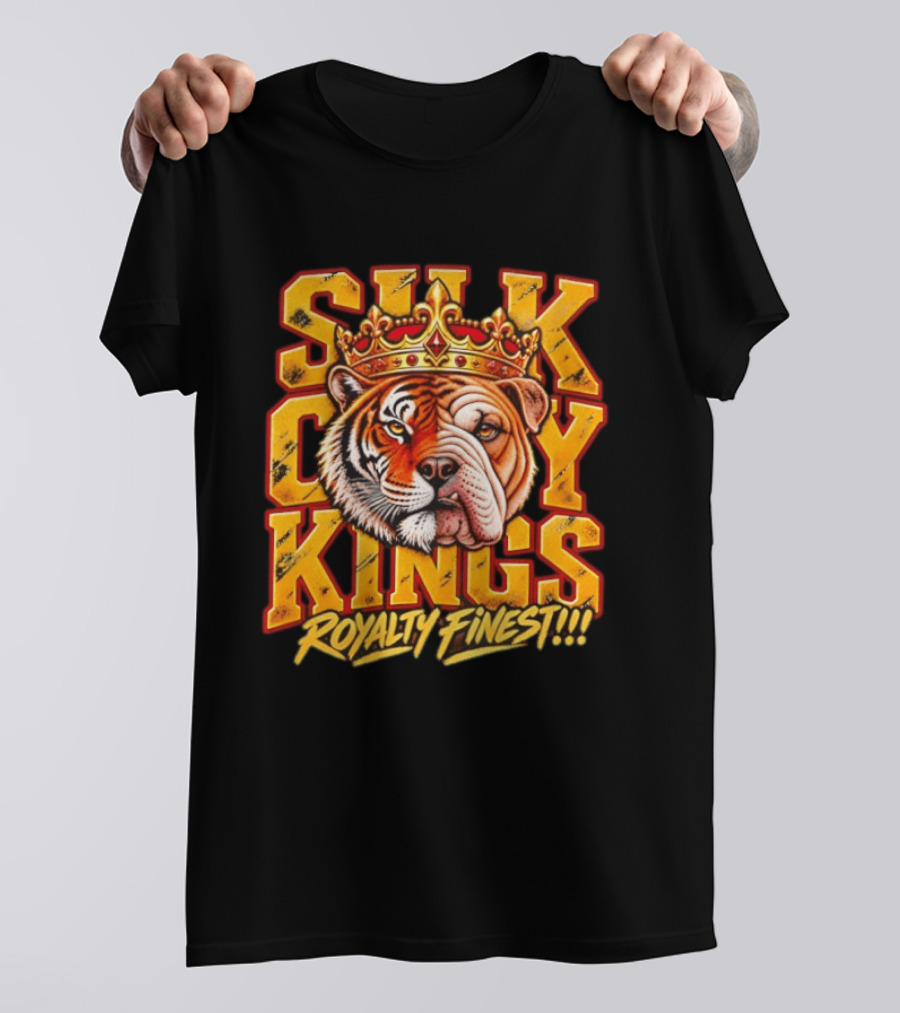 Silk City Kings Royalty Finest Regal Tiger Bulldog Duo T-Shirt