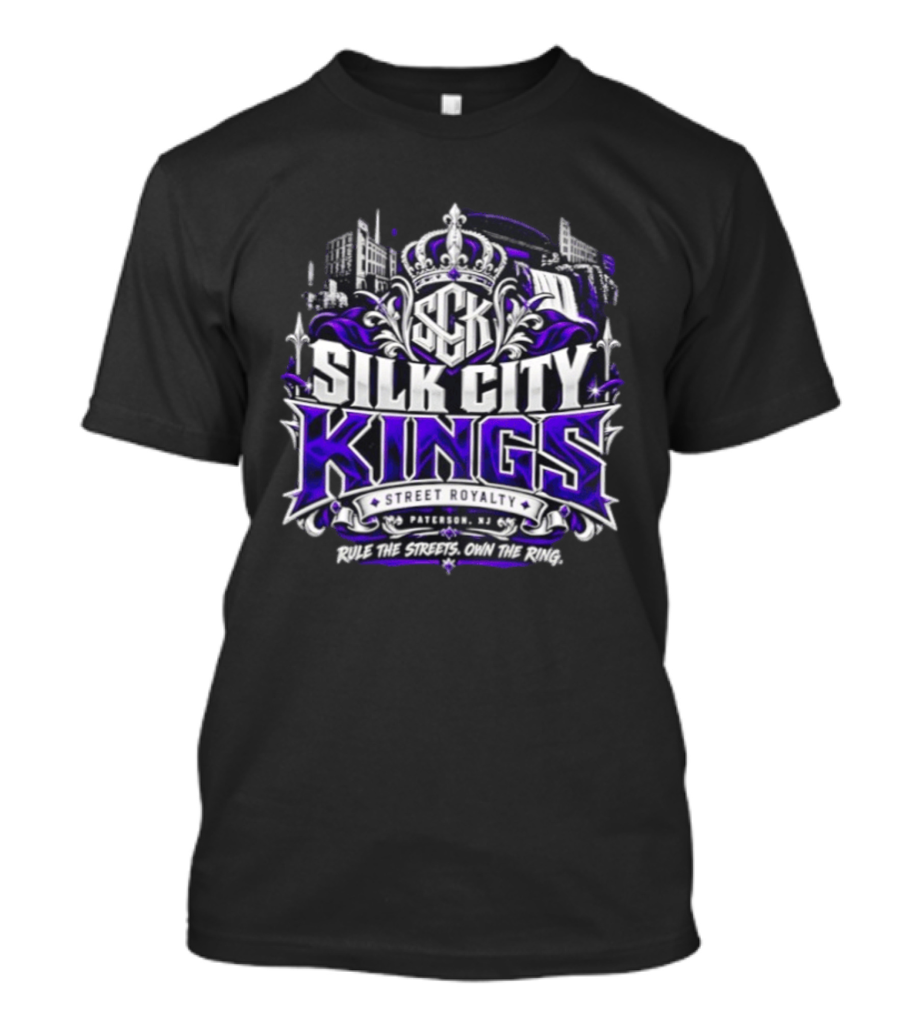 Silk City Kings Kenny Bengal Bulldog Pittman Purple Reign Street Royalty Paterson NJ Rule The Streets Own The Ring T-Shirt
