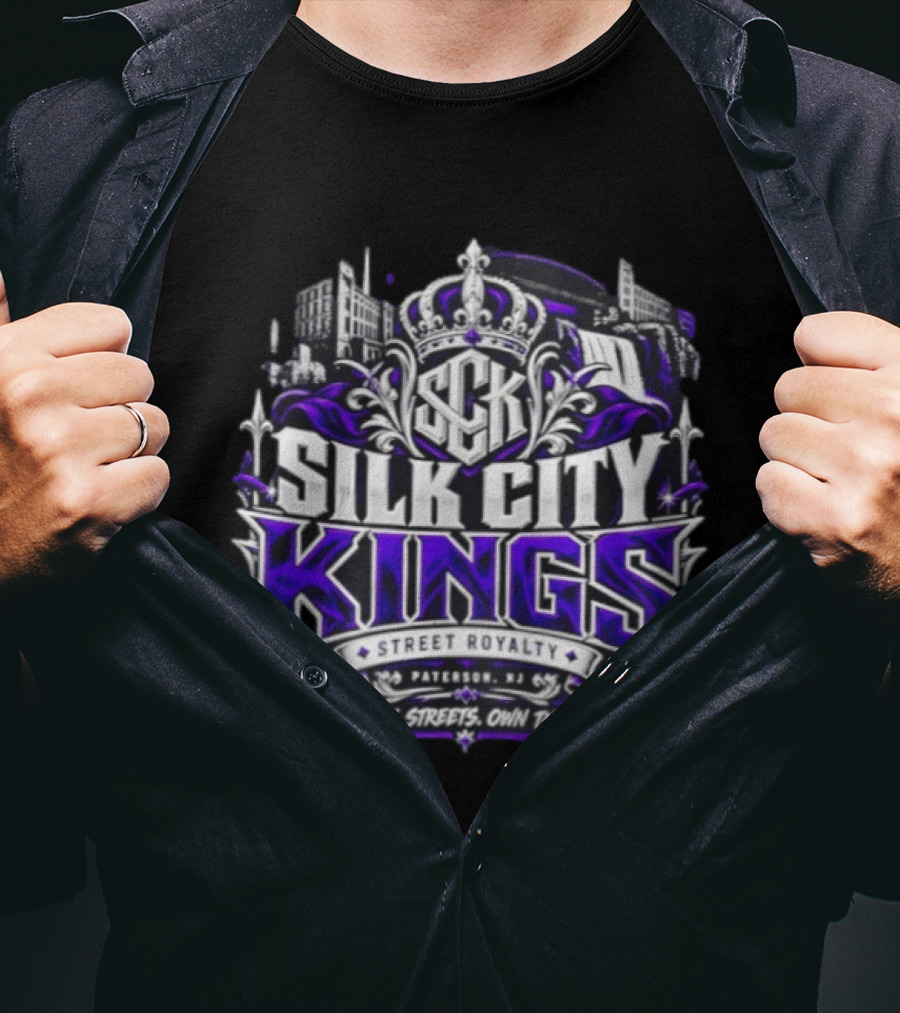 Silk City Kings Kenny Bengal Bulldog Pittman Purple Reign Street Royalty Paterson NJ Rule The Streets Own The Ring T-Shirt
