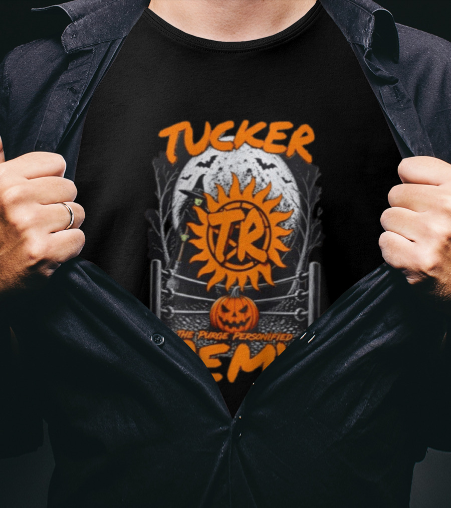 Tucker Remy TR Sun Pumpkin The Purge Personified Halloween T-Shirt