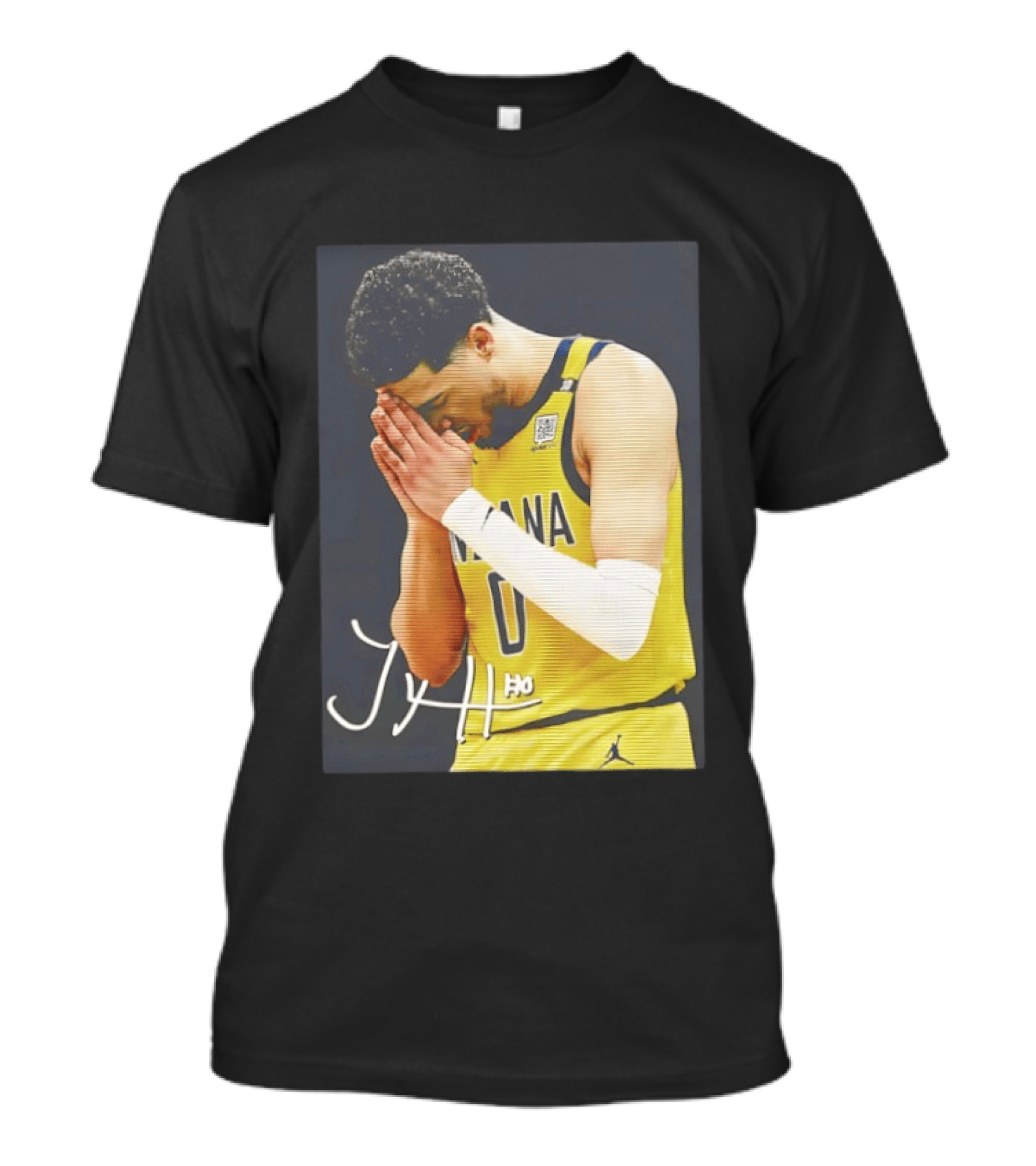 Tyrese Haliburton Indiana Pacers Praying NBA 0 JH Signature T-Shirt