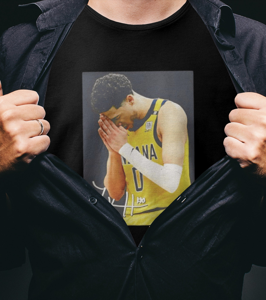 Tyrese Haliburton Indiana Pacers Praying NBA 0 JH Signature T-Shirt
