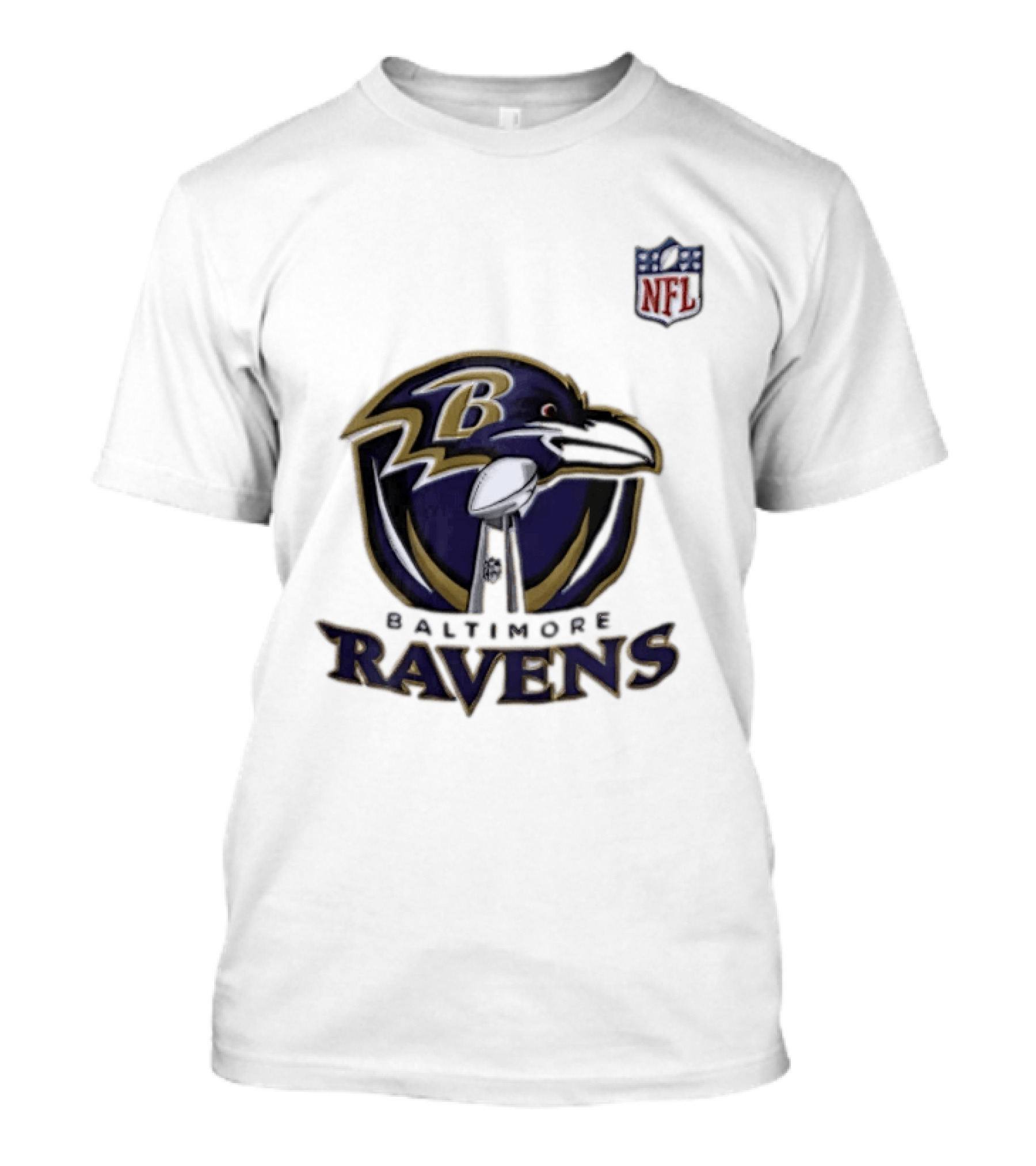 Baltimore Ravens Lamar Jackson 8 NFL Logo Ravens Football T-Shirt