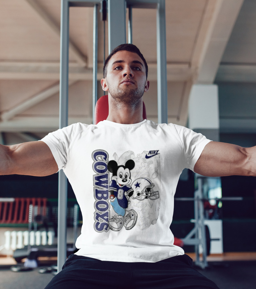 Cowboys Mickey Mouse 8 Football Jersey Cartoon Nike T-Shirt