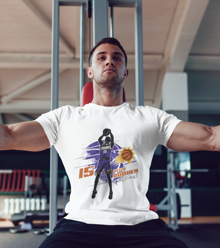Devin Booker Phoenix Suns Basketball 2026 Number 15 Jumper T-Shirt