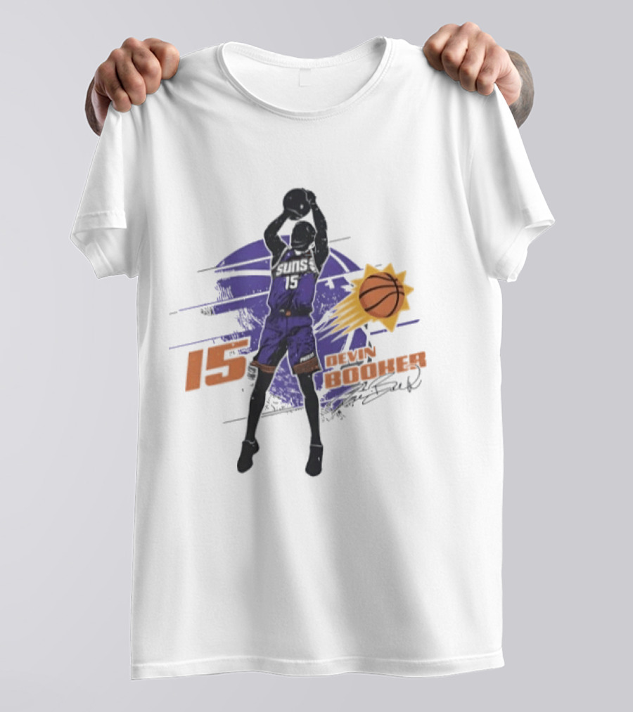 Devin Booker Phoenix Suns Basketball 2026 Number 15 Jumper T-Shirt