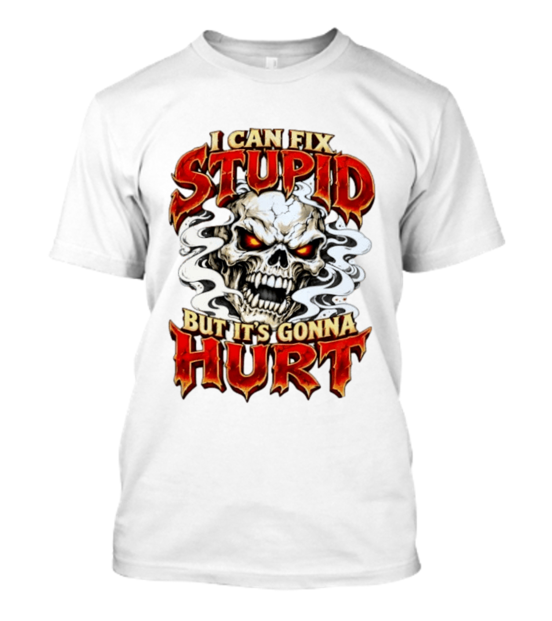 I Can Fix Stupid But It's Gonna Hurt Skull Halloween T-Shirt