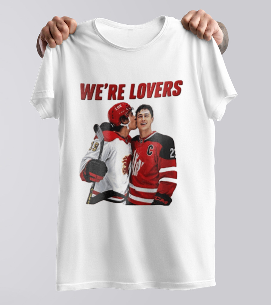 NHL Calgary Flames Matthew Tkachuk Quinn Hughes We're Lovers T-Shirt