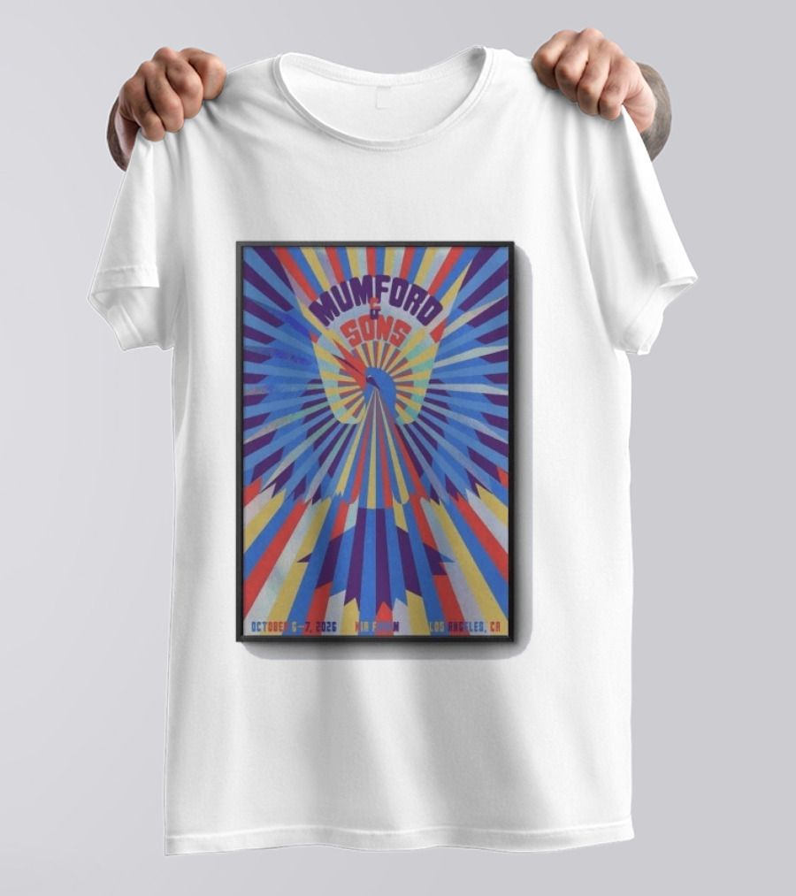 Mumford And Sons October 6 7 2026 Kia Forum Los Angeles CA T-Shirt
