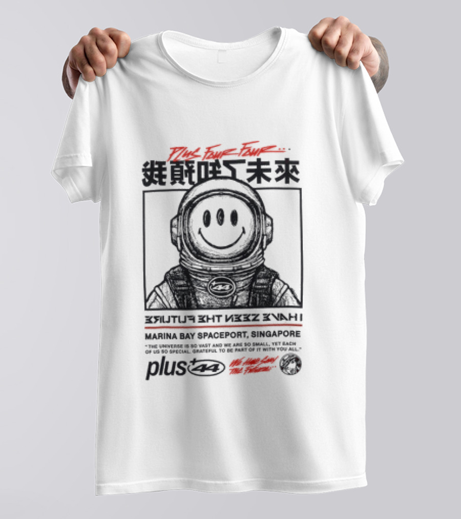 Plus44 Marina Bay Spaceport Singapore Smile Astronaut Future T-Shirt
