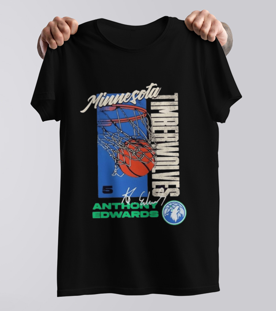Minnesota Timberwolves Anthony Edwards 5 Basketball Team T-Shirt