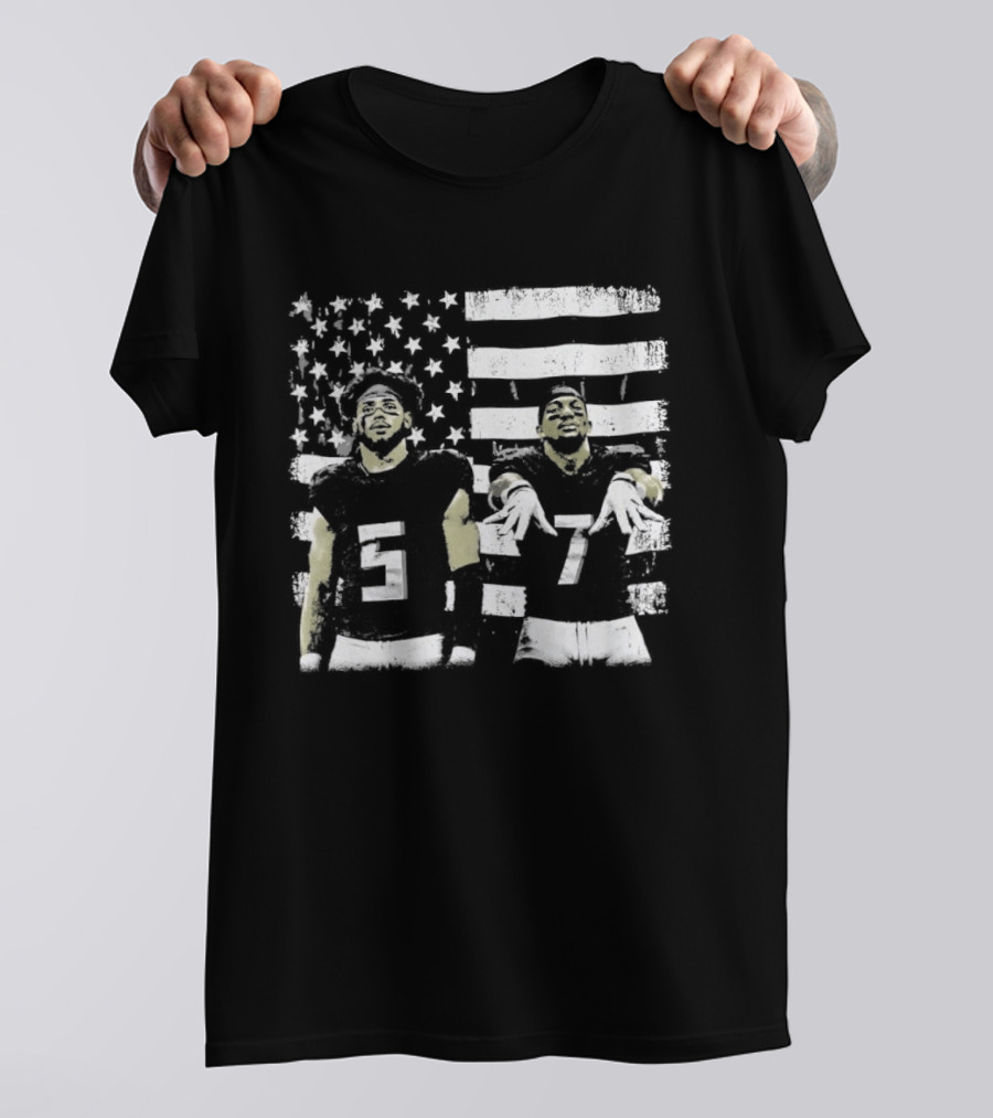 Bijan Robinson Drake London Atlanta USA Flag Football Collaboration T-Shirt