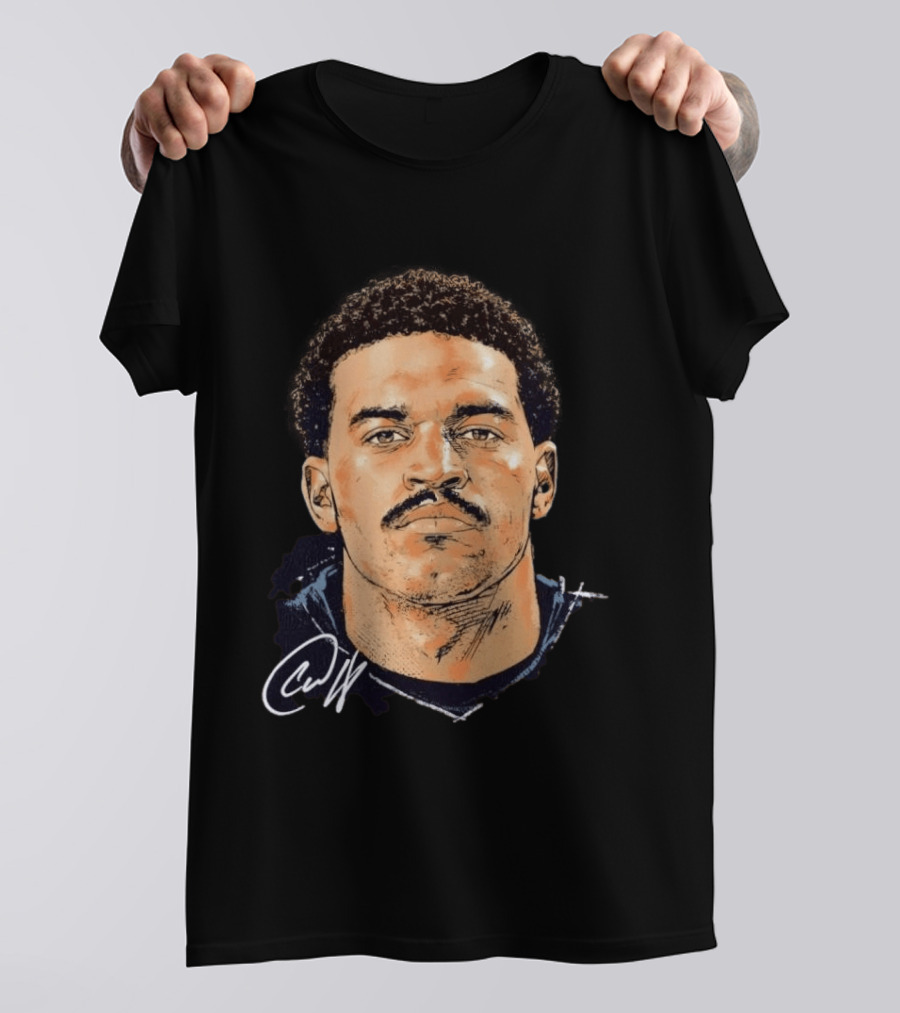 Caleb Williams Chicago Bears Football Retro Mustache T-Shirt