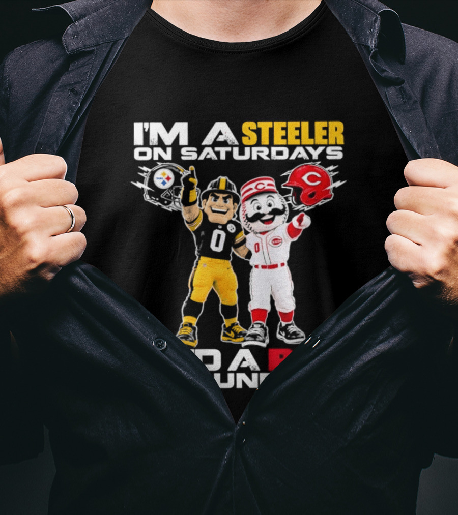 I'm A Steeler On Saturdays And A Red On Sundays With Mascots T-Shirt