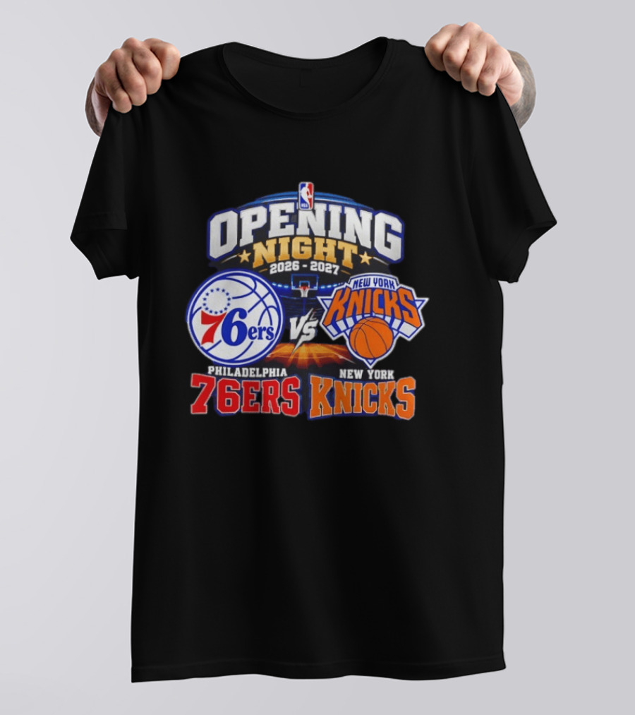 Philadelphia 76ers Vs New York Knicks NBA Opening Night 2026 2027 Matchup Event Highlights T-Shirt