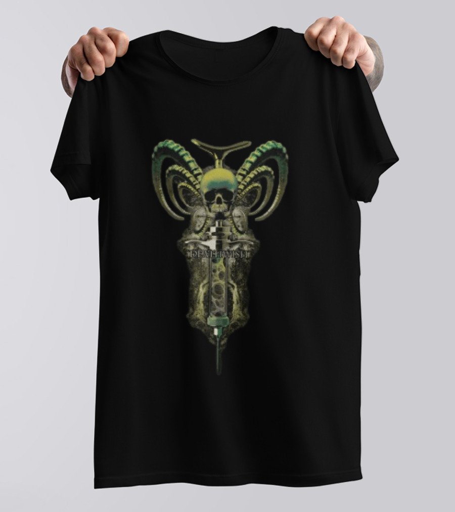 Despised Store Deathwish Skull Syringe With Horns T-Shirt