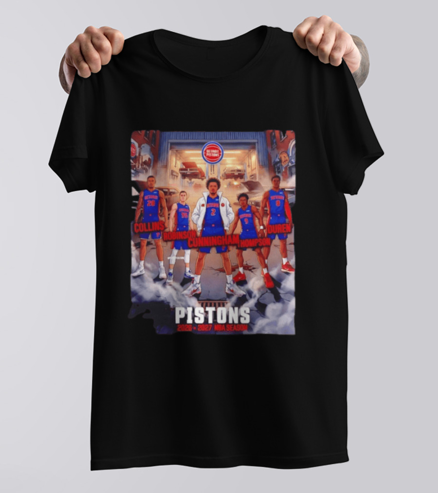 Detroit Pistons 2026 2027 NBA Season Cunningham Thompson Duren Robinson Collins T-Shirt