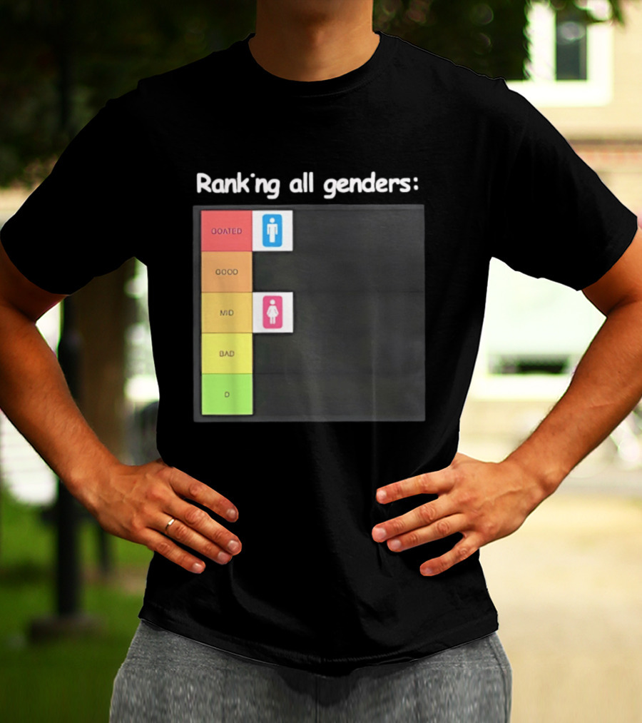 Ranking All Genders GOATed Good Mid Bad D T-Shirt