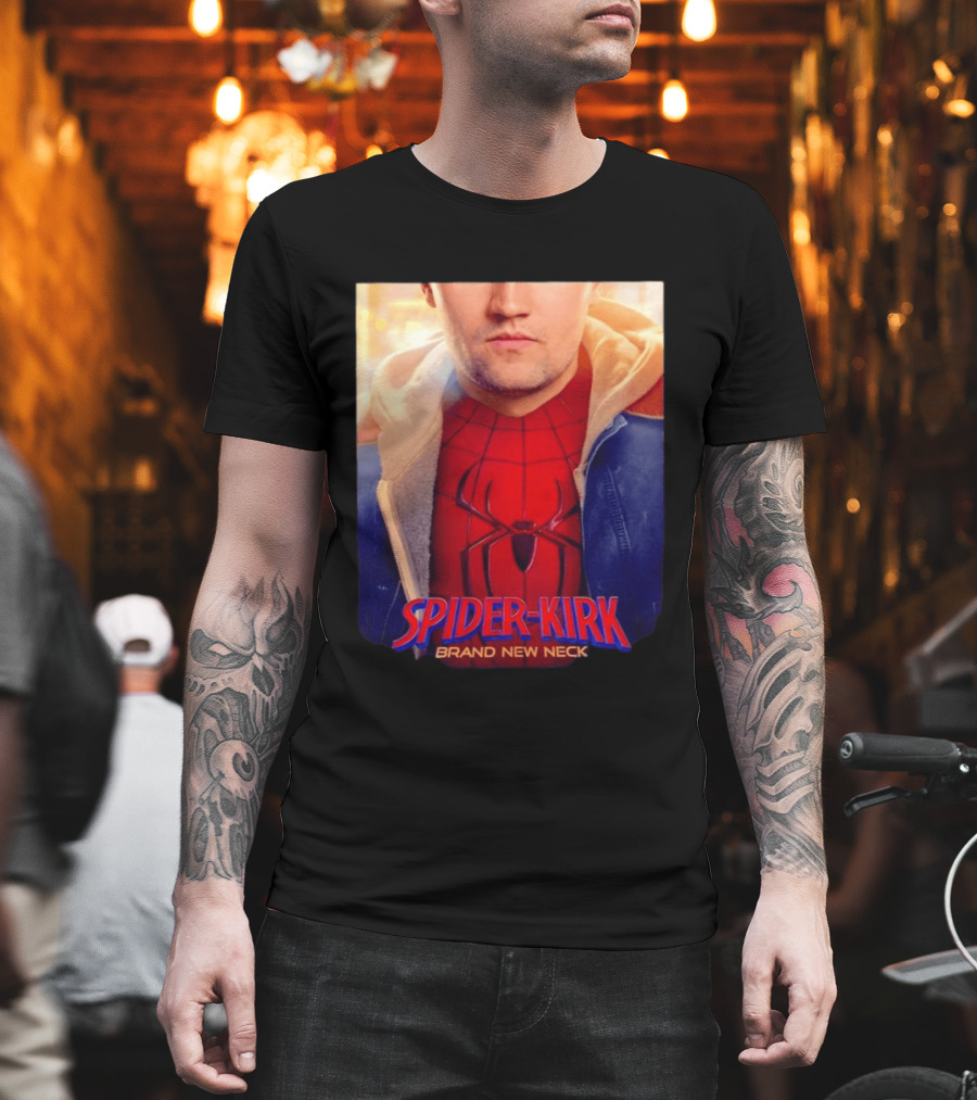 Spider Kirk Brand New Neck Spider Man X Charlie Kirk T-Shirt