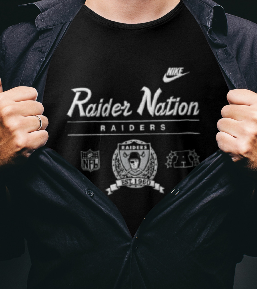 Raider Nation Raiders Shield 1960 Mike Washington Jr Las Vegas T-Shirt