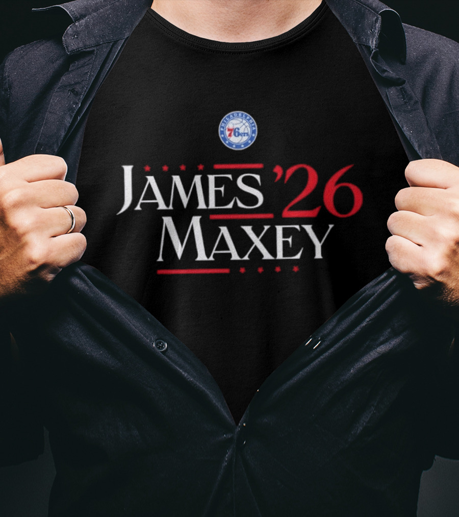 Philadelphia 76ers James Maxey '26 Campaign T-Shirt