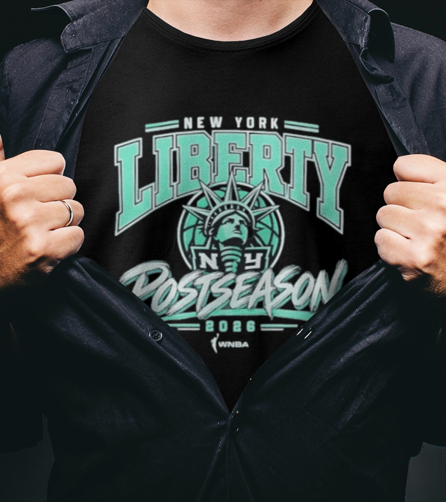 New York Liberty WNBA 2026 Playoffs Statue Of Liberty T-Shirt