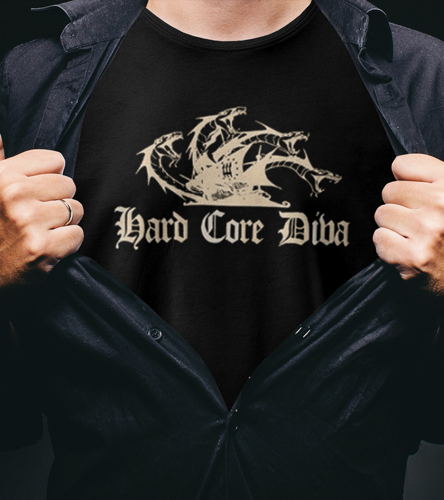 Niteharts Store Hard Core Diva Isoxo H.C.D. Piracy Dragon T-Shirt