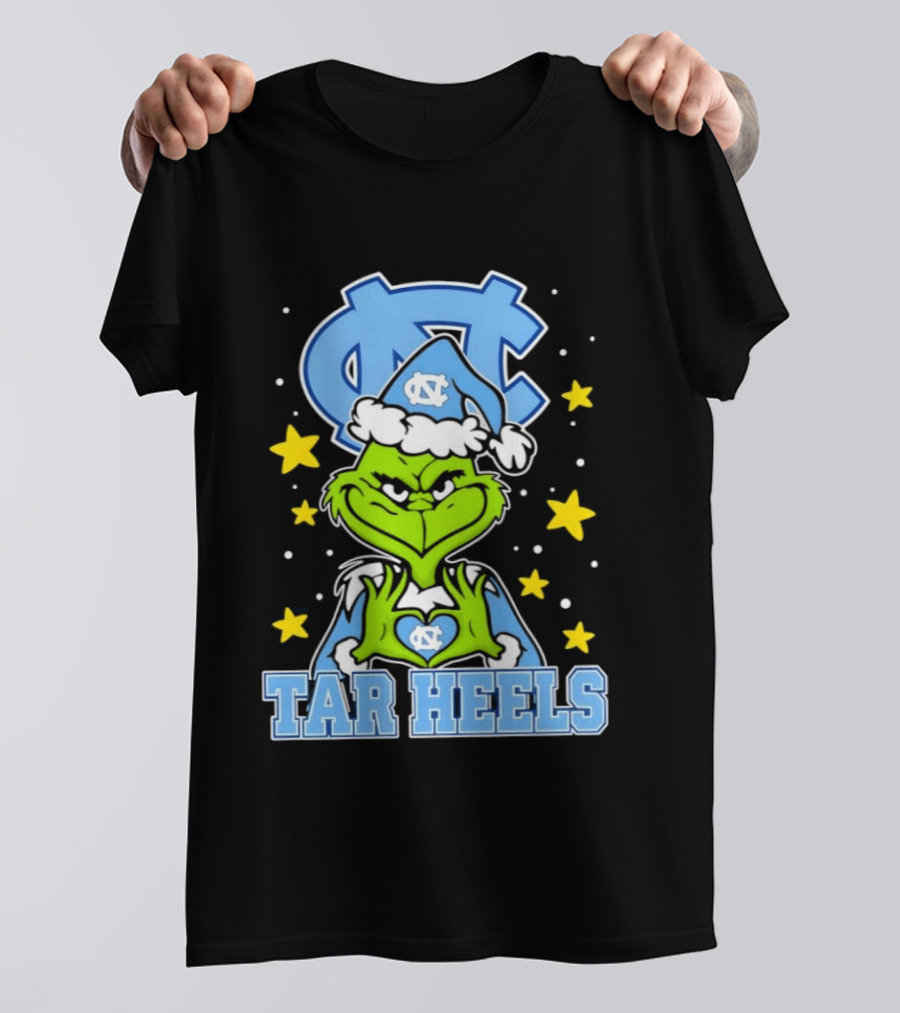 UNC Tar Heels Grinch Christmas NC T-Shirt