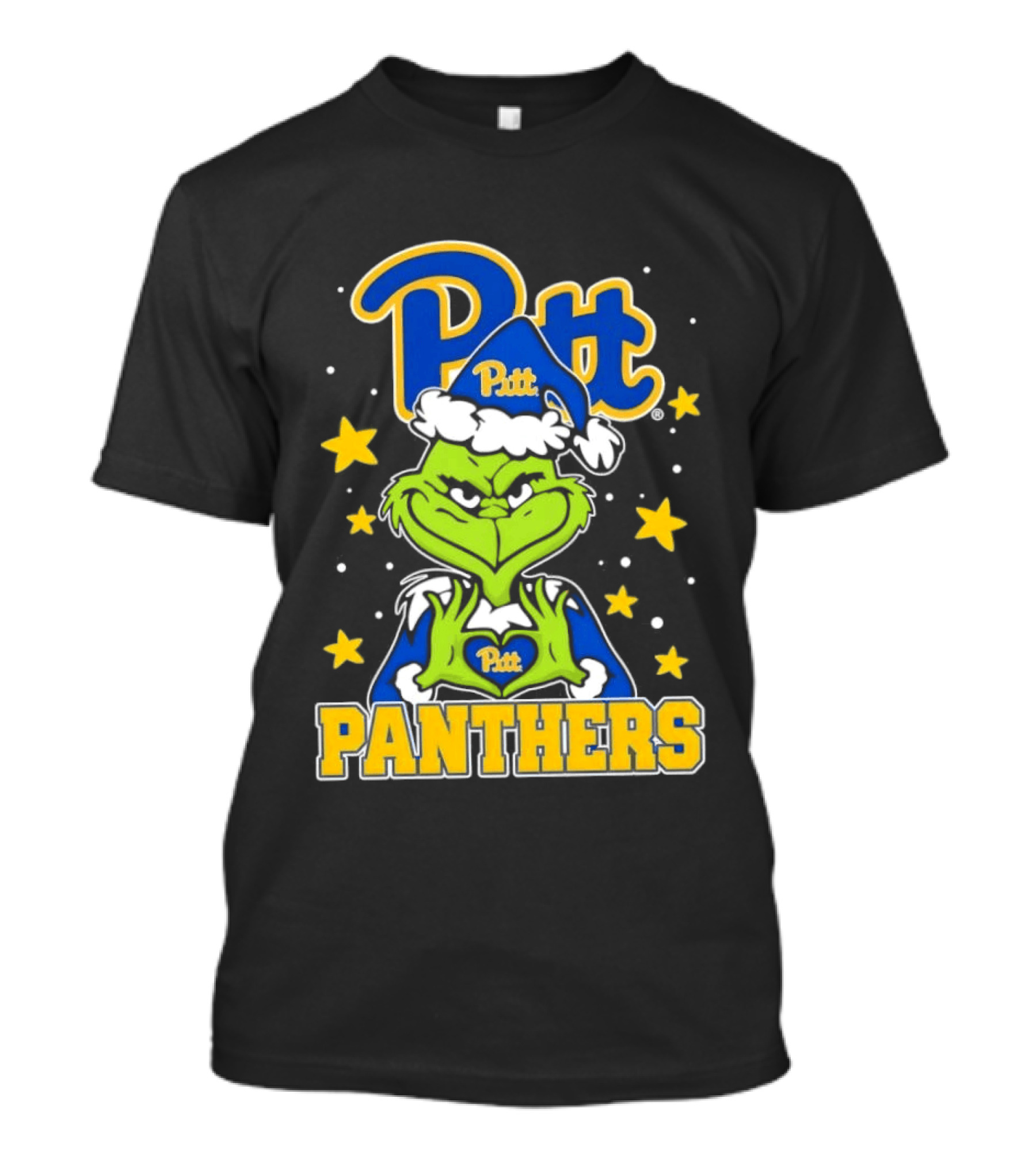 Pitt Panthers The Grinch Heart Hands University Of Pittsburgh T-Shirt