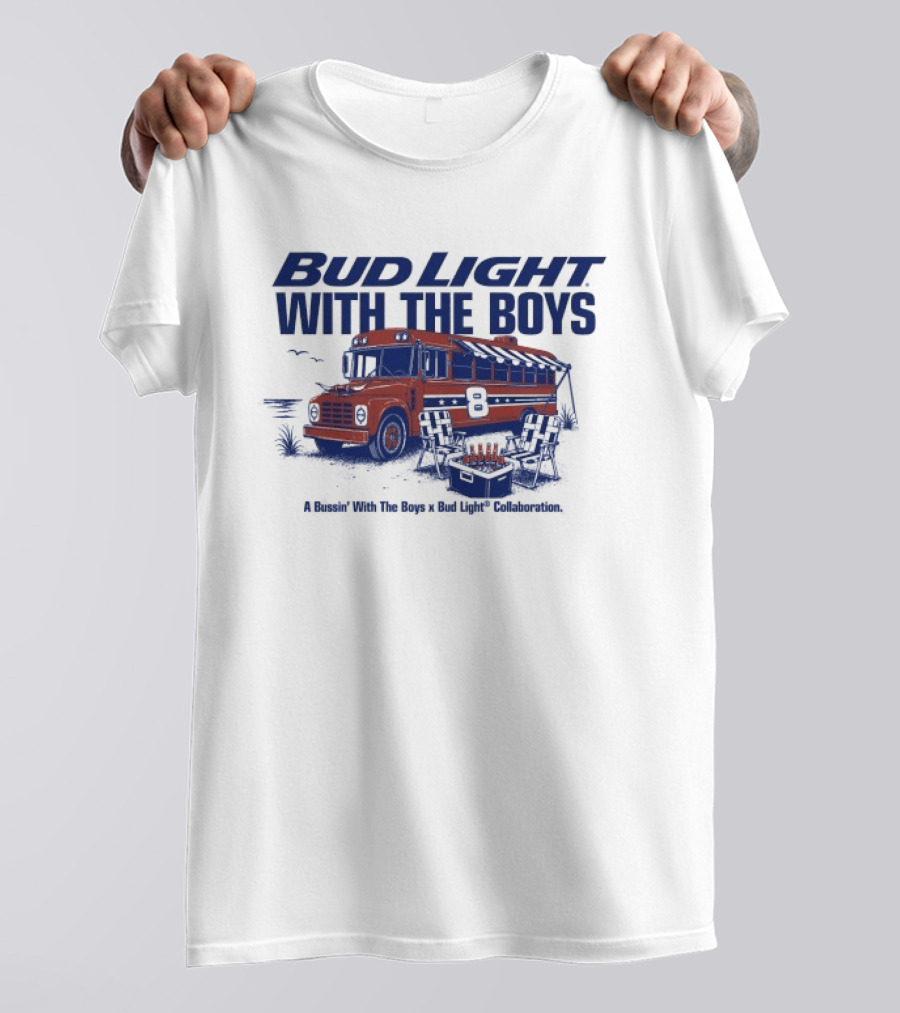 Bud Light With The Boys Beer Bus Adventure T-Shirt