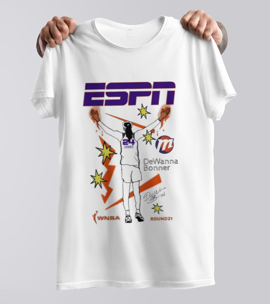 ESPN DeWanna Bonner No 24 WNBA Sun Mercury Round21 T-Shirt