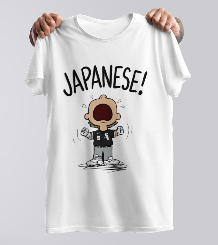 Japanese Chicago White Sox No 5 Peanuts Cartoon T-Shirt
