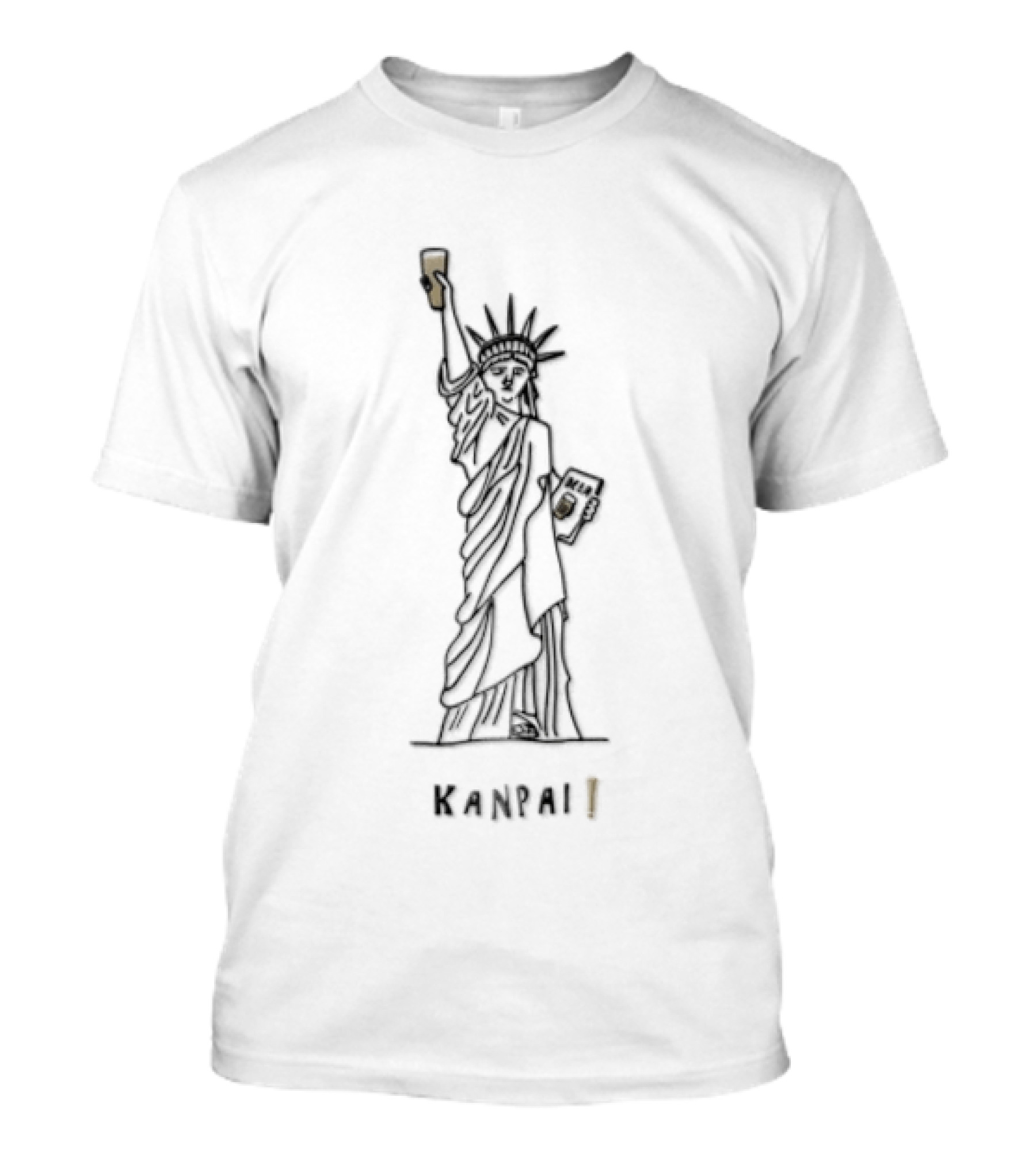 Kanpai Statue Of Liberty Holding Beer Celebration T-Shirt